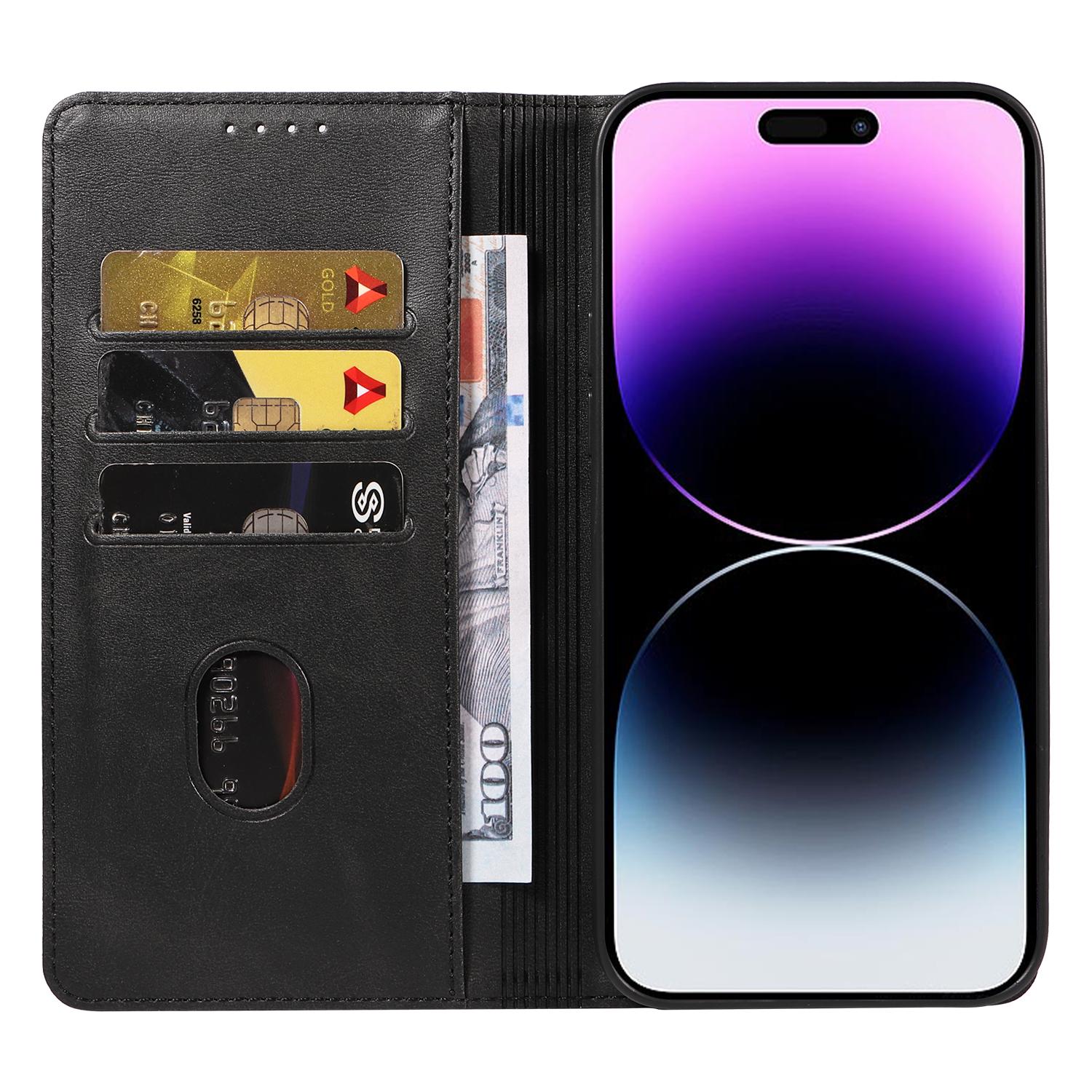For iPhone 12 Pro Max 6.7 inch Wallet Case WANLONFENG NW1 Series Magnetic Closure Calf Texture Leather Phone Cover Black
For iPhone 12 Pro Max 6.7 inch Wallet Case WANLONFENG NW1 Series Magnetic Closure Calf Texture Leather Phone Cover Black