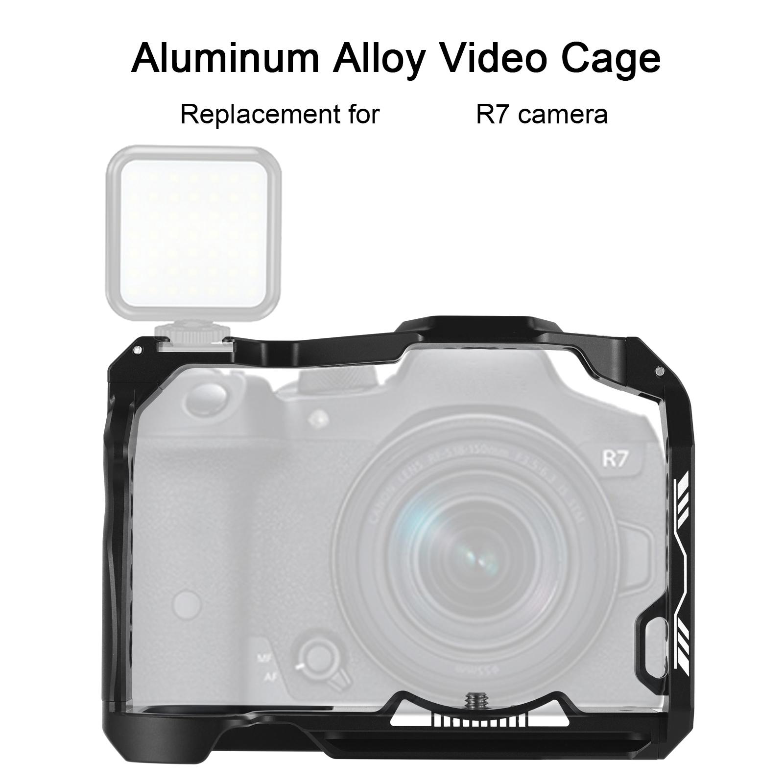 Camera Cage Aluminum Alloy Video Cage with Cold Shoe Mount Numerous 1Celsius4 Inch Threads Replacement for R7 Camera
Camera Cage Aluminum Alloy Video Cage with Cold Shoe Mount Numerous 1Celsius4 Inch Threads Replacement for R7 Camera