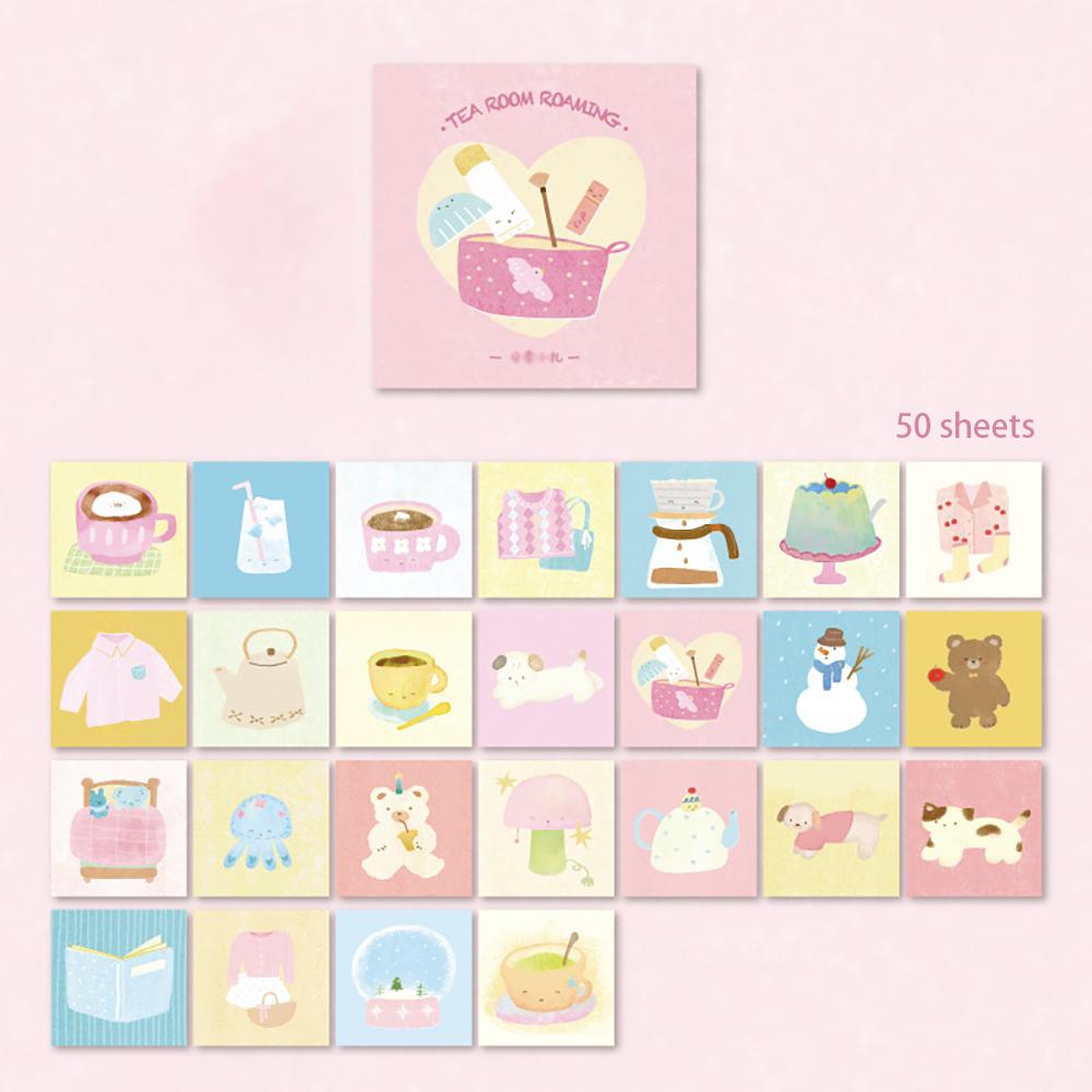 50 sheets Material Book Tea Room Roaming Cute Creative Patterns Handmade Account Diary Primer Memo рожевий
50 sheets Material Book Tea Room Roaming Cute Creative Patterns Handmade Account Diary Primer Memo рожевий