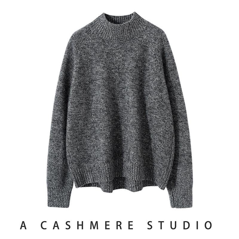 Women s Thick Cashmere Sweater: Autumn/Winter, Warm, Solid Color, Loose Fit, Semi-Turtleneck Large
Women s Thick Cashmere Sweater: Autumn/Winter, Warm, Solid Color, Loose Fit, Semi-Turtleneck Large