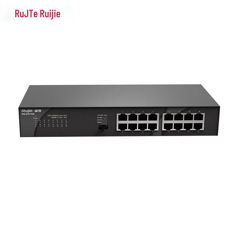 Ruijie RG-ES116G 16-Port Gigabit Unmanaged Switch
Ruijie RG-ES116G 16-Port Gigabit Unmanaged Switch