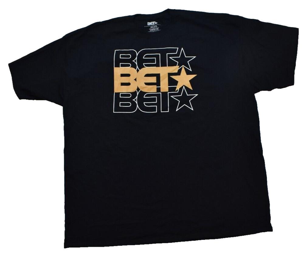 BET Mens Black Entertainment Network Stacked Logo Black Shirt New XL
BET Mens Black Entertainment Network Stacked Logo Black Shirt New XL
