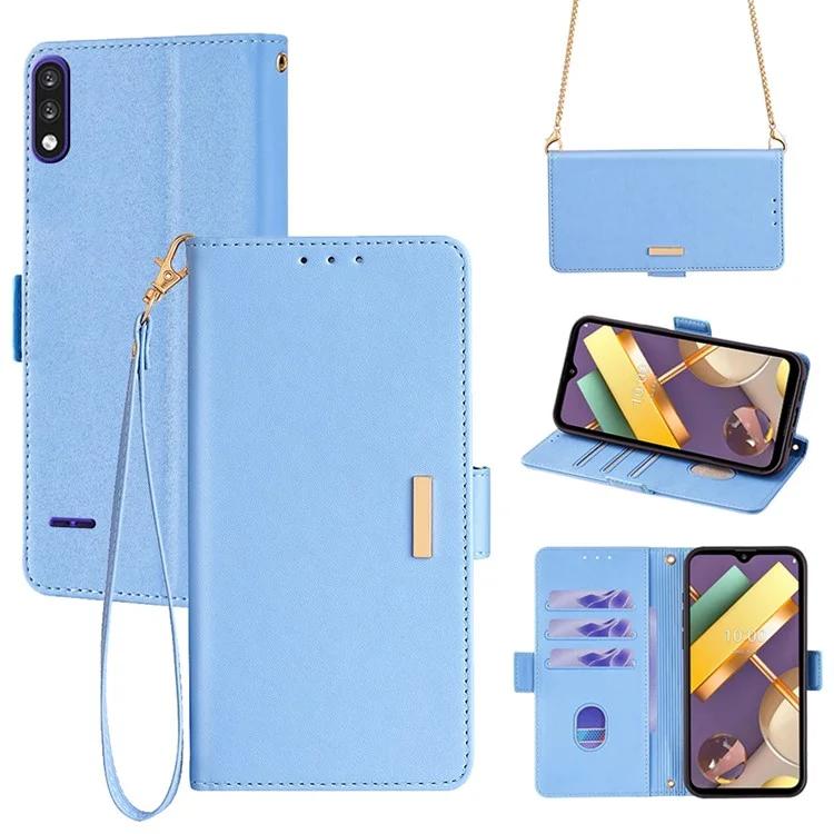 For LG K22 Crossbody Case RFID Blocking PU Leather Magnetic Clasp Protective Wallet Phone Cover - Blue
For LG K22 Crossbody Case RFID Blocking PU Leather Magnetic Clasp Protective Wallet Phone Cover - Blue