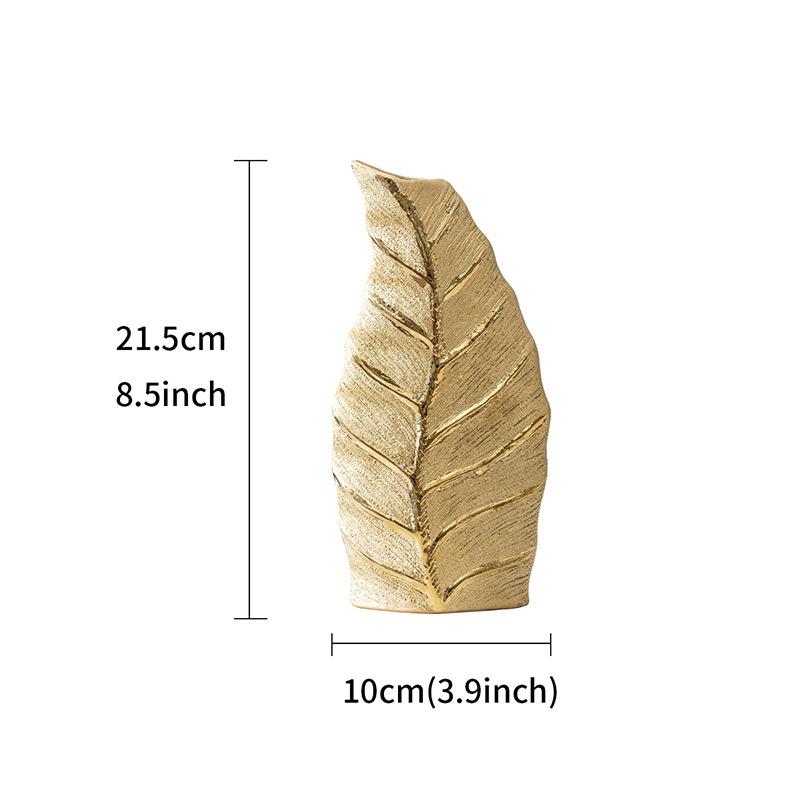 Golden Leaf Vase European-style Home Decor Ceramic Vase Living Room Entrance Hall Craft Decorative Ornament Flower Holder
Golden Leaf Vase European-style Home Decor Ceramic Vase Living Room Entrance Hall Craft Decorative Ornament Flower Holder