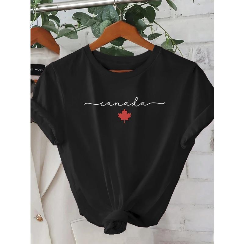 Canada Maple Leaf Graphic T-Shirt for Women - Casual & Sporty, Short Sleeve Crew Neck, Light Pink with Black Print, Spring/Summer Collection S чёрный
Canada Maple Leaf Graphic T-Shirt for Women - Casual & Sporty, Short Sleeve Crew Neck, Light Pink with Black Print, Spring/Summer Collection S чёрный