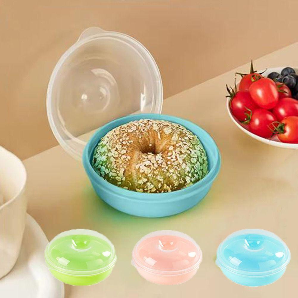 2Pcs Practical Plastic Bread Storage Box Round Airtight Doughnut Holder Reusable with Lid Bagel Storage Box for Home зелений
2Pcs Practical Plastic Bread Storage Box Round Airtight Doughnut Holder Reusable with Lid Bagel Storage Box for Home зелений