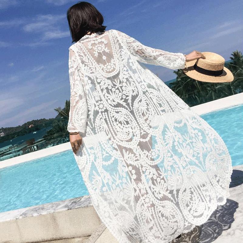 Women s Summer Lace Embroidered Cardigan Swimsuit Cover Up Sheer Mid-Length Beach Vacation Outerwear Sun Protection Duster one size белый
Women s Summer Lace Embroidered Cardigan Swimsuit Cover Up Sheer Mid-Length Beach Vacation Outerwear Sun Protection Duster one size белый