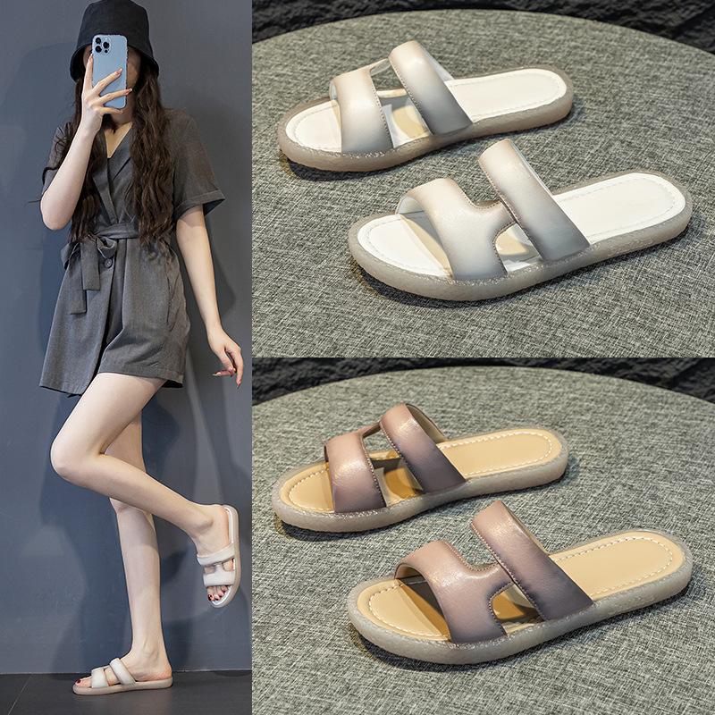 First layer cowhide women s flat bottom summer wear one word breathable solid color casual mother cool slippers jelly sole shoes 40
First layer cowhide women s flat bottom summer wear one word breathable solid color casual mother cool slippers jelly sole shoes 40