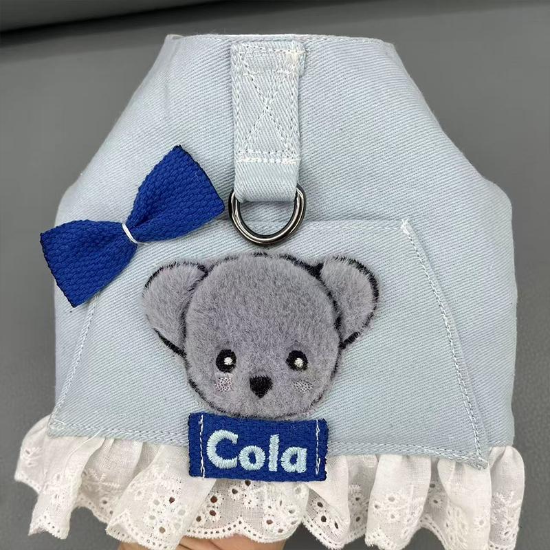 Personalized Dog Harness Set,Cute Jeans Harness with Name Custom Embroideried Tag,Lace Bowtie Lead Set for Small Breeds 1
Personalized Dog Harness Set,Cute Jeans Harness with Name Custom Embroideried Tag,Lace Bowtie Lead Set for Small Breeds 1