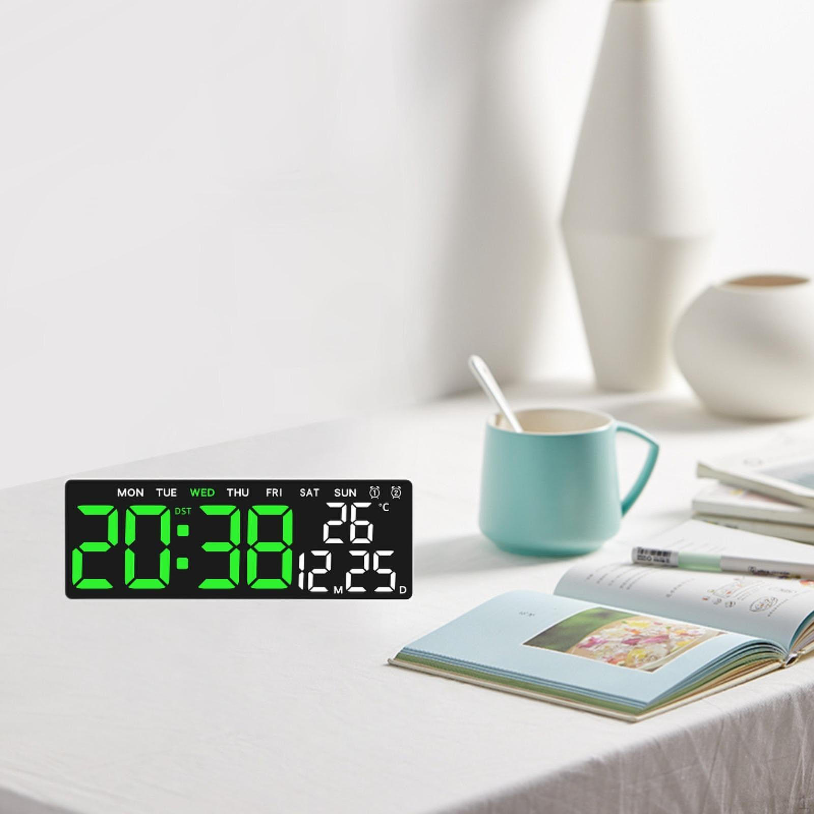 Цифровой будильник с электрическим настольным 3-уровневым регулятором яркости, многоцелевой светодиодный светильник для домашнего декора White Shell_Green Display
Цифровой будильник с электрическим настольным 3-уровневым регулятором яркости, многоцелевой светодиодный светильник для домашнего декора White Shell_Green Display