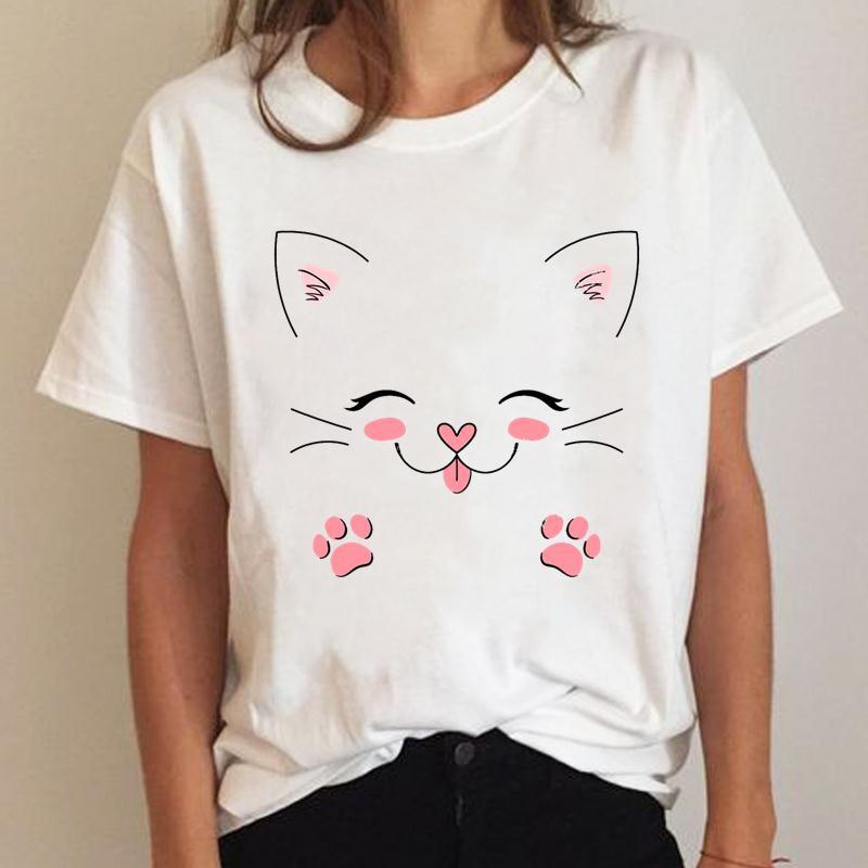 Летняя женская футболка с 3D-принтом с милым, простым, свежим изображением кошки и коротким рукавом L
Летняя женская футболка с 3D-принтом с милым, простым, свежим изображением кошки и коротким рукавом L