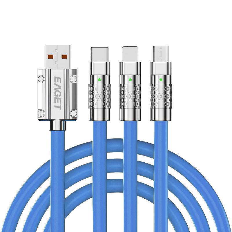 120 Вт 3-в-1 многофункциональный зарядный кабель, быстрая зарядка ype-L, универсальная совместимость с iPhone, телефоны Android, превосходная прочность конструкции синий
120 Вт 3-в-1 многофункциональный зарядный кабель, быстрая зарядка ype-L, универсальная совместимость с iPhone, телефоны Android, превосходная прочность конструкции синий