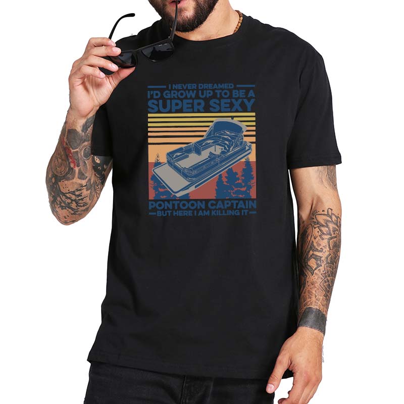 Retro I Never Dreamed I d Grow Up to be a Pontoon Captain T-Shirt 100% Cotton EU Size Summer Tops Tee 3XL чорний
Retro I Never Dreamed I d Grow Up to be a Pontoon Captain T-Shirt 100% Cotton EU Size Summer Tops Tee 3XL чорний