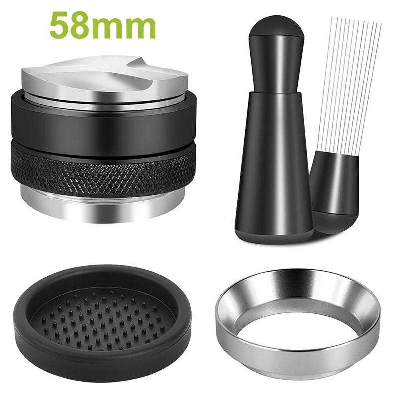 5PCS Espresso Accessories Kit, Coffee Distributor And Tamper Leveler, WDT Tool And Dosing Funnel Set Fits 51/53/58 Mm 58mm чорний
5PCS Espresso Accessories Kit, Coffee Distributor And Tamper Leveler, WDT Tool And Dosing Funnel Set Fits 51/53/58 Mm 58mm чорний