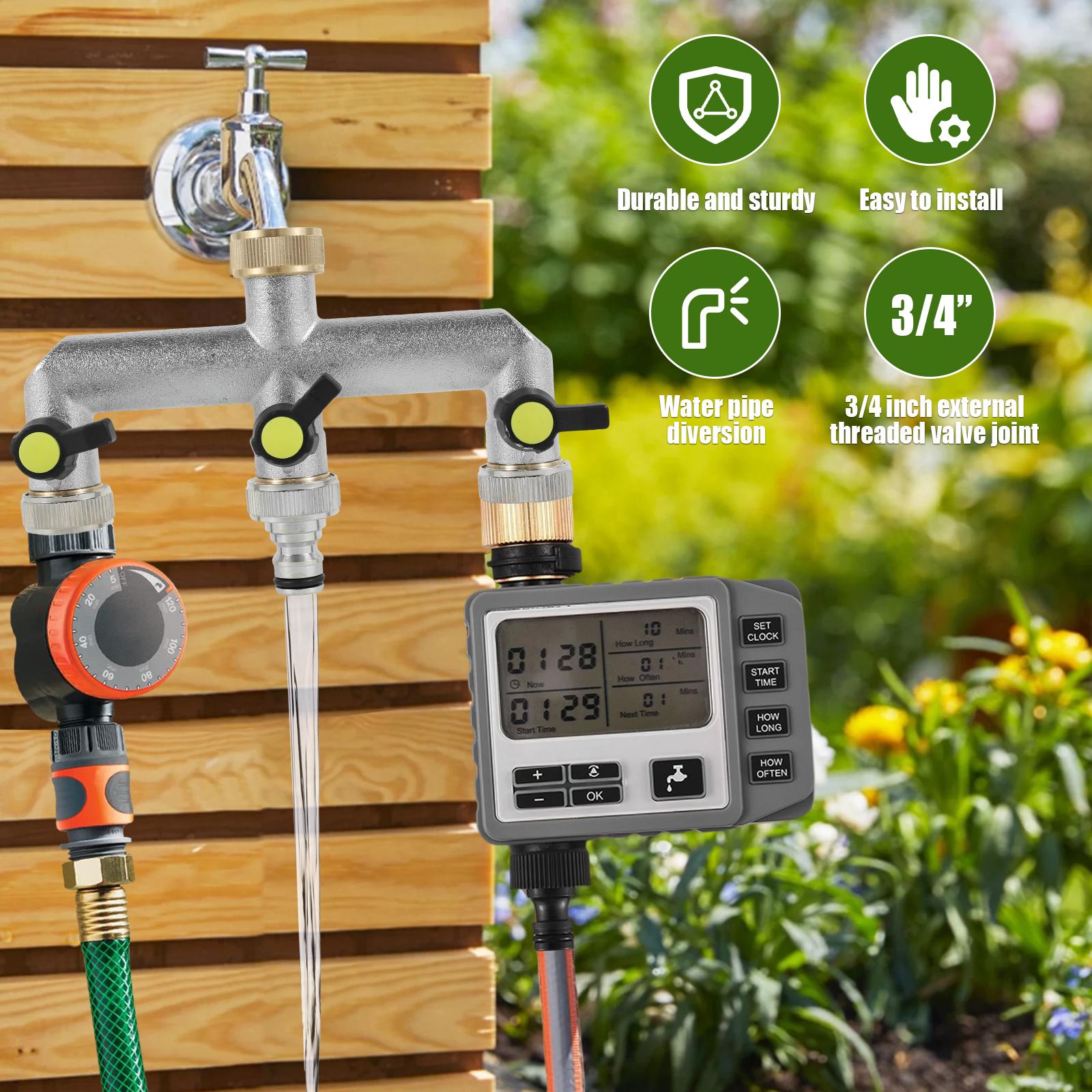 3/4 In 2/3 Way Hose Splitter Garden Water Splitter Faucet Adapter Irrigation Multi-Way Joint Tap Pipe Nipple With Valve
3/4 In 2/3 Way Hose Splitter Garden Water Splitter Faucet Adapter Irrigation Multi-Way Joint Tap Pipe Nipple With Valve