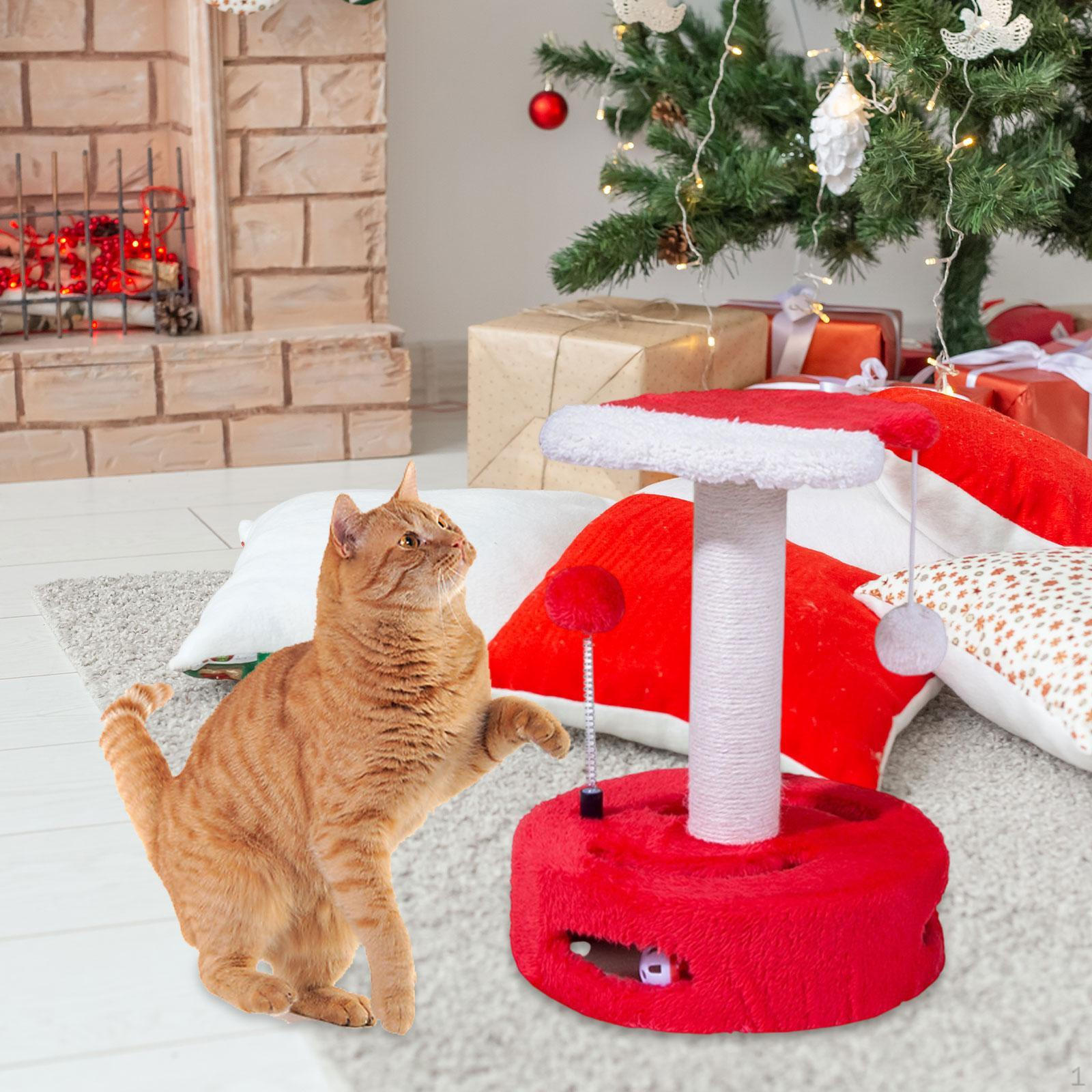 Рождественская когтеточка для кошек, интерактивная игрушка для питомцев, дерево для царапания и отдыха для домашних кошек
Рождественская когтеточка для кошек, интерактивная игрушка для питомцев, дерево для царапания и отдыха для домашних кошек