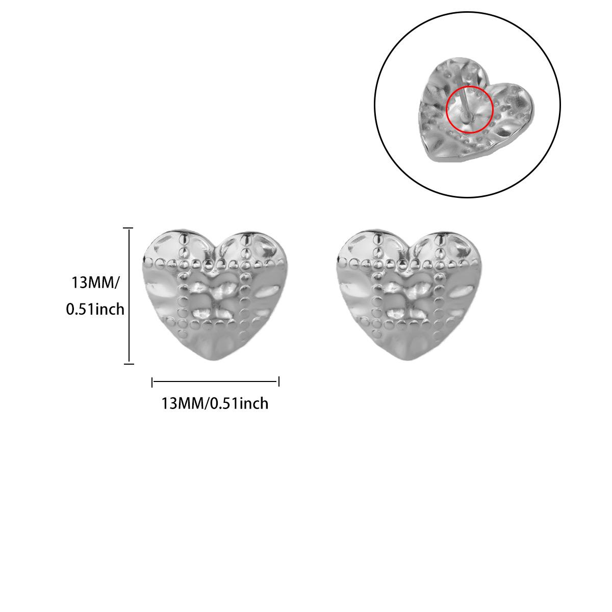 Vintage Texture Heart Stud Earring for Women Stainless Steel Gold Color Piercing Earring Wedding Zircon Valentines Day Gift
Vintage Texture Heart Stud Earring for Women Stainless Steel Gold Color Piercing Earring Wedding Zircon Valentines Day Gift