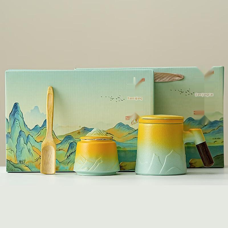 Thousand-Mile Landscape Ceramic Tea Separation Mug
Thousand-Mile Landscape Ceramic Tea Separation Mug