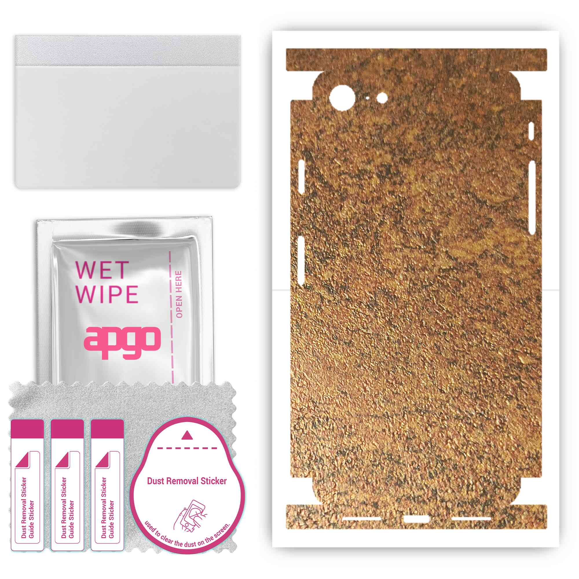 Apgo Protective Skin Sticker for the back+sides compatible with Apple iPhone 7, Full Wrap Film, Foil, Vinyl - Pattern Rusty Copper
Apgo Protective Skin Sticker for the back+sides compatible with Apple iPhone 7, Full Wrap Film, Foil, Vinyl - Pattern Rusty Copper