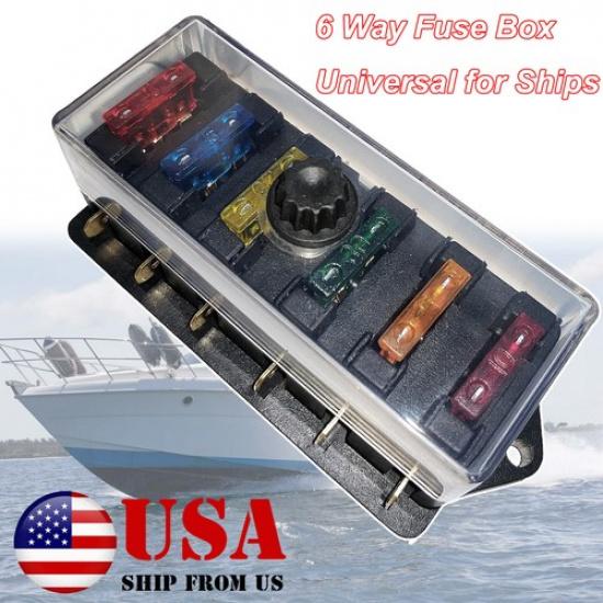 Blade Fuse Box 6 Way Waterproof Fuse Holder Block For Bus Boat SUV Car Universal
Blade Fuse Box 6 Way Waterproof Fuse Holder Block For Bus Boat SUV Car Universal