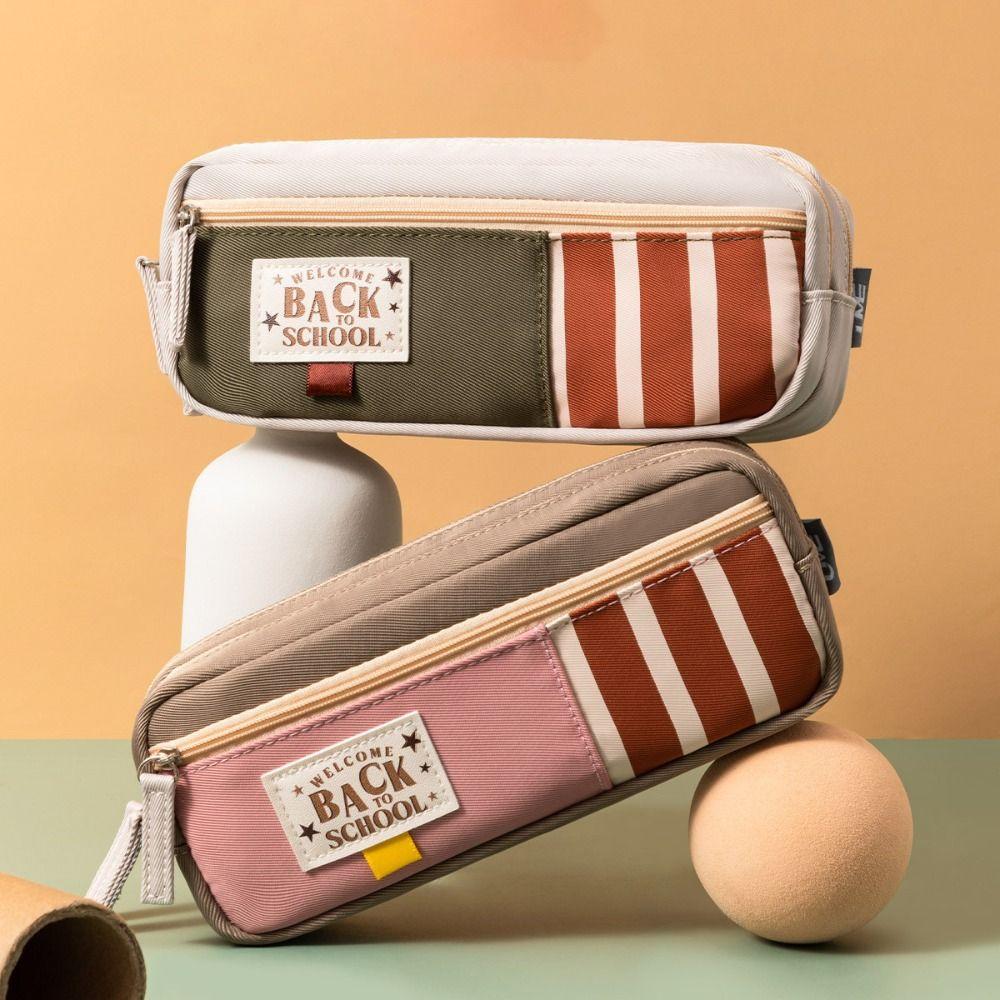 Double-layer Stationery Storage Bag Terylene School Supplies Retro American Style Pen Bag Students Random Color One
Double-layer Stationery Storage Bag Terylene School Supplies Retro American Style Pen Bag Students Random Color One