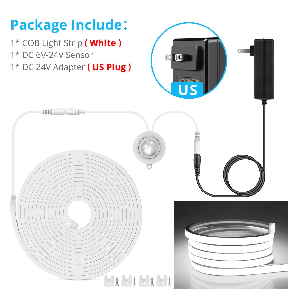 LED Motion Sensor COB Neon Lights,LED Strip Wireless PIR Light,Night Light for Cupboard Cabinet Wardrobe Stairs Bedroom Hallway 1 m
LED Motion Sensor COB Neon Lights,LED Strip Wireless PIR Light,Night Light for Cupboard Cabinet Wardrobe Stairs Bedroom Hallway 1 m