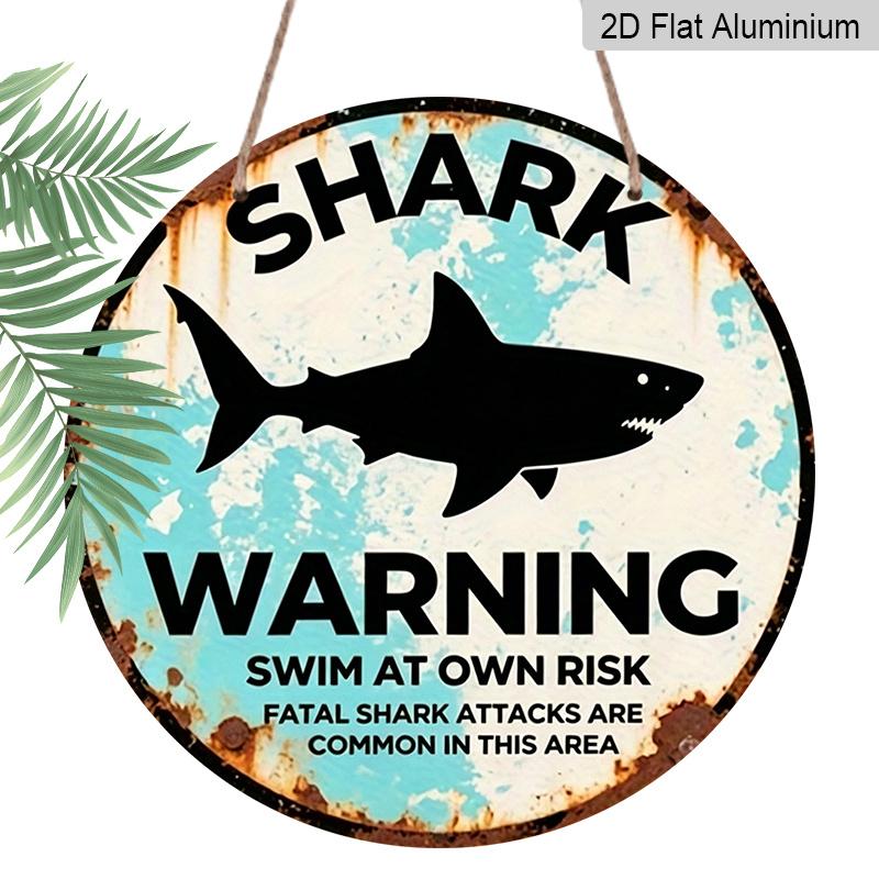 2D Flat, Retro-style Round Aluminum Wall Hanging, Available in Various Sizes, Featuring A Shark Warning Design. Suitable for Cafes, Living Rooms 20*20cm
2D Flat, Retro-style Round Aluminum Wall Hanging, Available in Various Sizes, Featuring A Shark Warning Design. Suitable for Cafes, Living Rooms 20*20cm