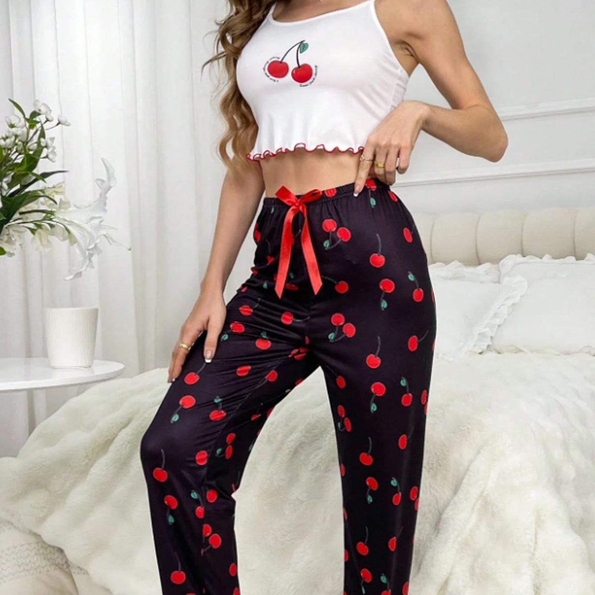 European and American ebay hot milk silk sexy pajamas simple casual printing trousers loungewear suit women S чёрный
European and American ebay hot milk silk sexy pajamas simple casual printing trousers loungewear suit women S чёрный