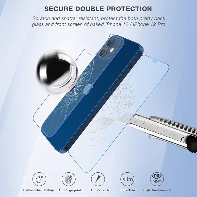 Careflection Premium 2.5D Front And Back Tempered Glass Screen Protector Scratch Guard For Apple Iphone 12 Mini 0 білий
Careflection Premium 2.5D Front And Back Tempered Glass Screen Protector Scratch Guard For Apple Iphone 12 Mini 0 білий