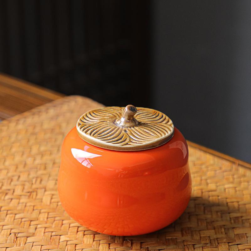 High-grade ceramic tea can, sealed, portable size, household travel persimmon tea can, everything persimmon Ruyi jar
High-grade ceramic tea can, sealed, portable size, household travel persimmon tea can, everything persimmon Ruyi jar