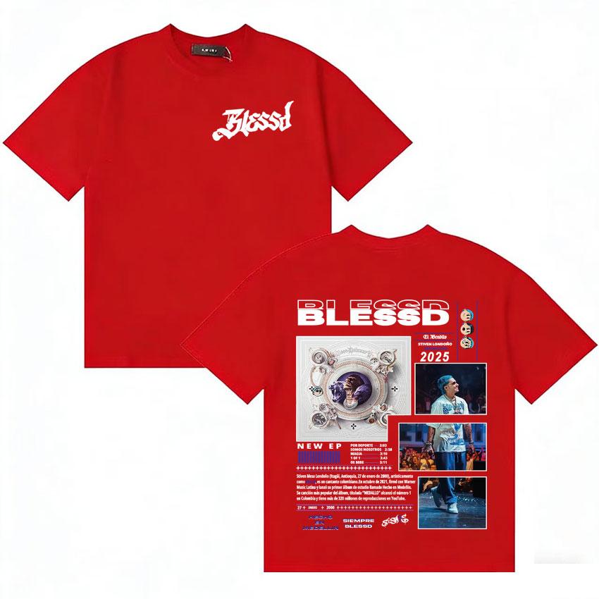 Unisex and Women Doublesided Printed Tee Rapper BLESSD 2025 Graphics Merch Tshrits Summer Teenagers Pure Cotton 100 Loose Tshirt S
Unisex and Women Doublesided Printed Tee Rapper BLESSD 2025 Graphics Merch Tshrits Summer Teenagers Pure Cotton 100 Loose Tshirt S