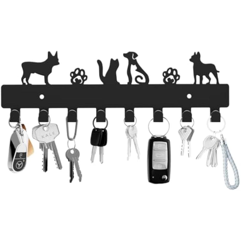 Wall Mounted Key Holder 8 Hooks, Entryway Key Rack with Hooks, Dog Cat Decor Key Hook Rack, Self Adhesive Key Organizer for Living Room 10in чёрный
Wall Mounted Key Holder 8 Hooks, Entryway Key Rack with Hooks, Dog Cat Decor Key Hook Rack, Self Adhesive Key Organizer for Living Room 10in чёрный