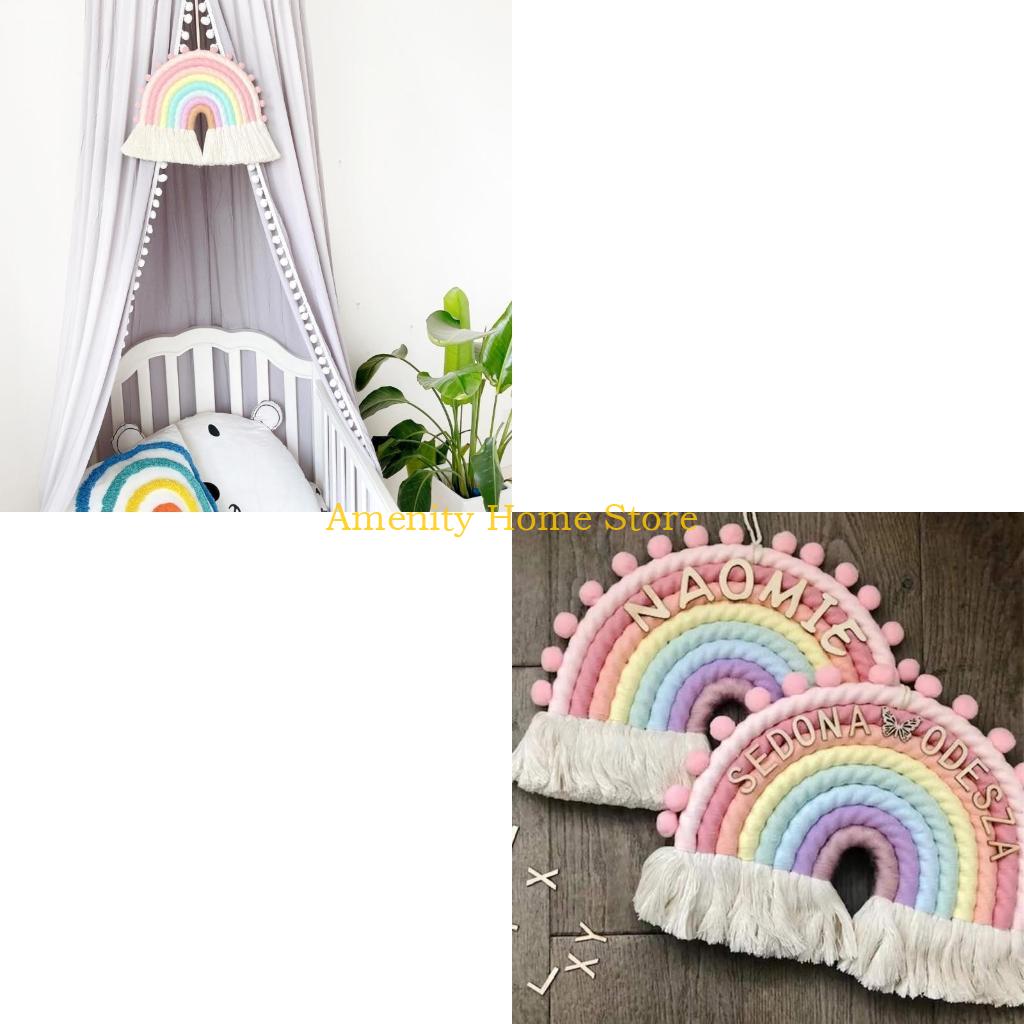 F26C Macrame Rainbow Wall Hanging 8 Lines Tapestries DIY Rope Ornaments with Tassels for Nursery Kid Room Home Decorations CN
F26C Macrame Rainbow Wall Hanging 8 Lines Tapestries DIY Rope Ornaments with Tassels for Nursery Kid Room Home Decorations CN