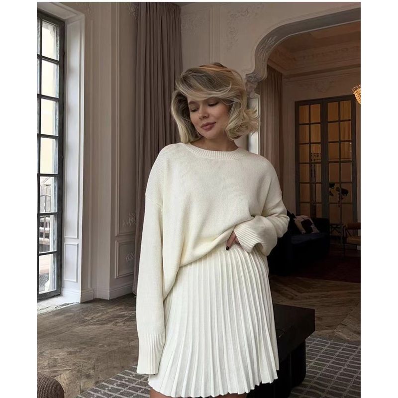 Свитер в западном стиле с круглым вырезом, свободный, на все случаи жизни, трикотажный топ с длинным рукавом, однотонный свитер с круглым вырезом Ivory White One size
Свитер в западном стиле с круглым вырезом, свободный, на все случаи жизни, трикотажный топ с длинным рукавом, однотонный свитер с круглым вырезом Ivory White One size