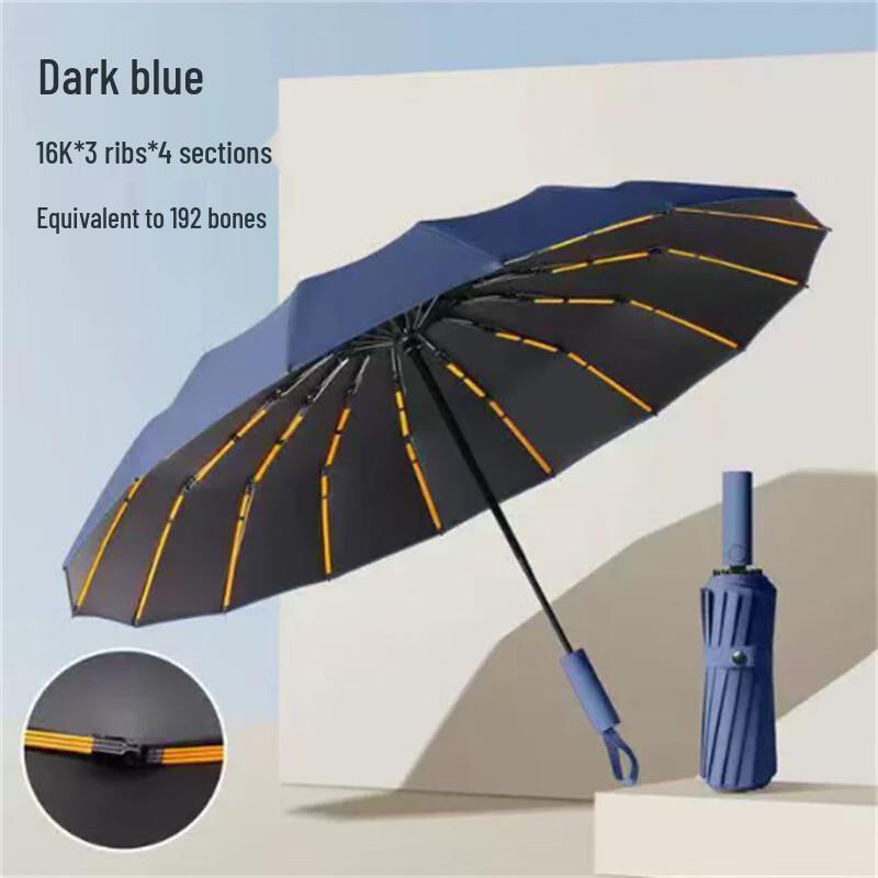 Reinforced Automatic Folding Umbrella, Deep Sea Blue (10-Pack)
Reinforced Automatic Folding Umbrella, Deep Sea Blue (10-Pack)