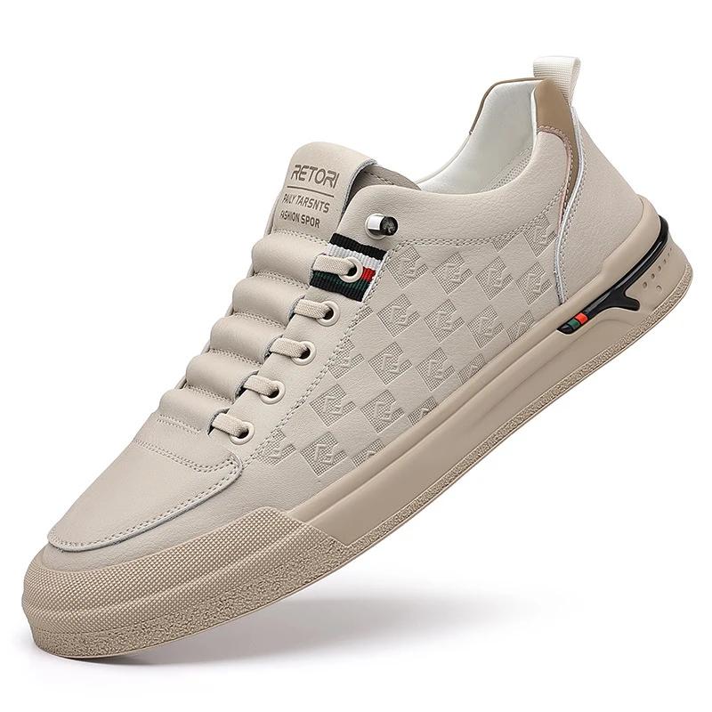 Fashion Men Genuine Leather Casual Shoes Designer White Flat Skate Shoes Young Man Lace-up Loafers 44 хакі
Fashion Men Genuine Leather Casual Shoes Designer White Flat Skate Shoes Young Man Lace-up Loafers 44 хакі