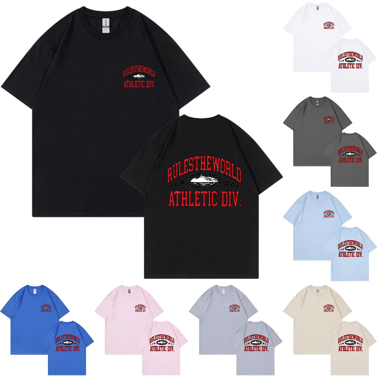 Футболка унисекс, повседневный свободный топ, удобная вышитая флокированная футболка с круглым вырезом
Футболка унисекс, повседневный свободный топ, удобная вышитая флокированная футболка с круглым вырезом