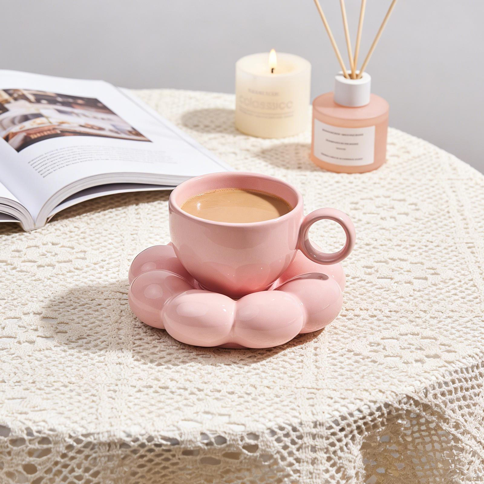 Ceramic Coffee Cup with Saucer Multi Purpose Kitchen Creative Gadget Ornament Decor Latte Art Mug
Ceramic Coffee Cup with Saucer Multi Purpose Kitchen Creative Gadget Ornament Decor Latte Art Mug
