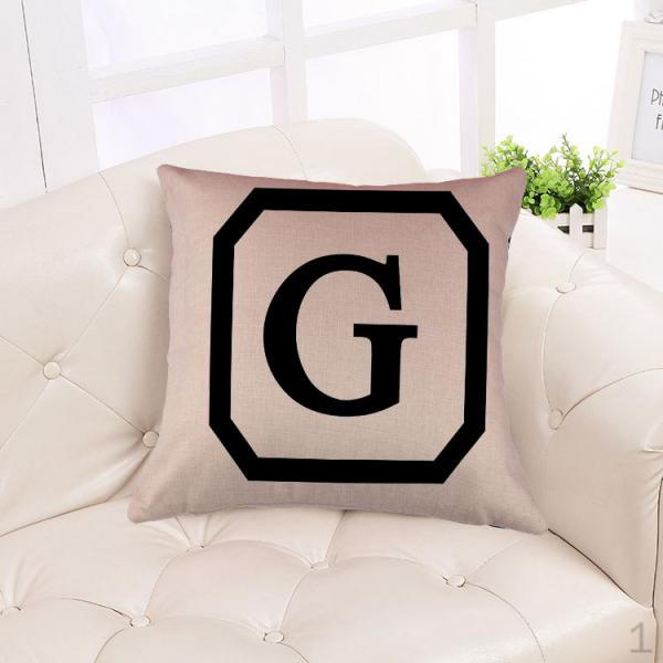 Декоративная наволочка Подушка Декор Буква G 
Декоративная наволочка Подушка Декор Буква G