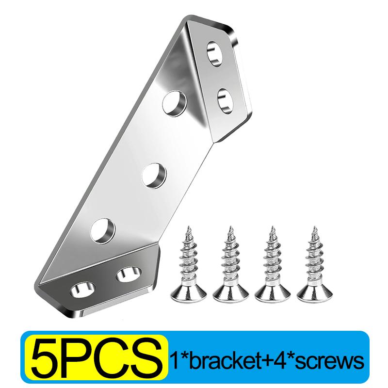 Stainless Steel Corner Brackets with Screw Furniture Connector Angle Shelf Fixing Fastener Wood Plate Joint Support Corner Brace
Stainless Steel Corner Brackets with Screw Furniture Connector Angle Shelf Fixing Fastener Wood Plate Joint Support Corner Brace