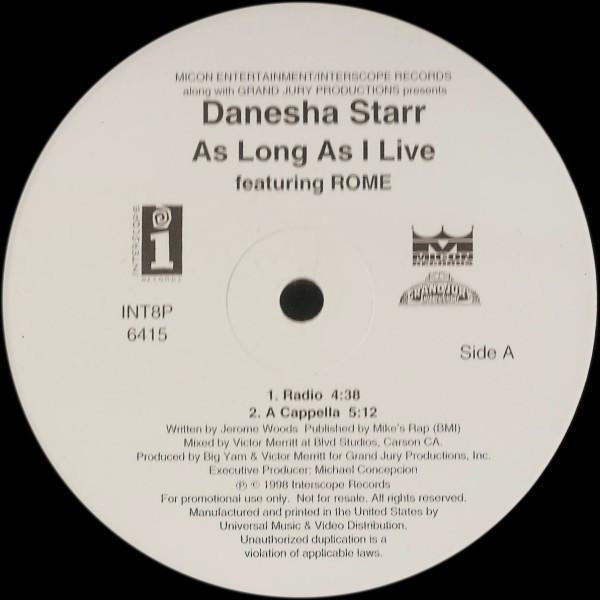 12inch Record DANESHA STARR - As Long As I Live INT8P6415 Interscope Reco 1998 US Rap & Hip-Hop/R&B Used
12inch Record DANESHA STARR - As Long As I Live INT8P6415 Interscope Reco 1998 US Rap & Hip-Hop/R&B Used
