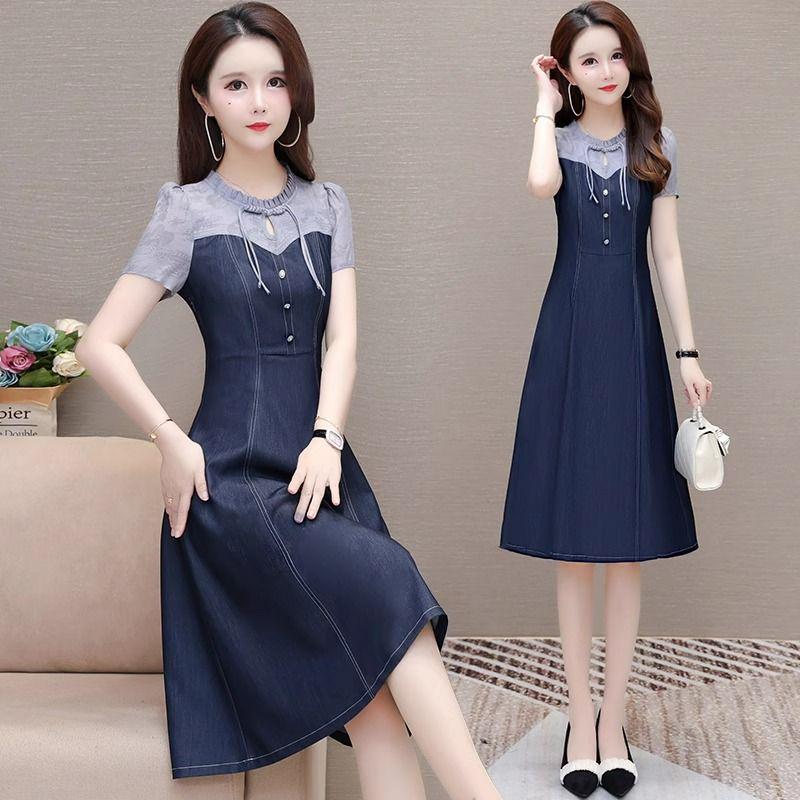 Stylish 2025 Summer Patchwork Dress: Short Sleeve, Age-Reducing, Tummy-Covering Mid-Length Skirt for Women. 4XL (suggested 145-155 jin)
Stylish 2025 Summer Patchwork Dress: Short Sleeve, Age-Reducing, Tummy-Covering Mid-Length Skirt for Women. 4XL (suggested 145-155 jin)