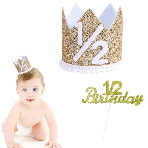 Samkos Birthday Crown Cake Decoration Half Year Old Crown Hat Birthday Hat Crown Cake Insert Card Insert Card Cute Sparkling Stylish Anniversary Party
Samkos Birthday Crown Cake Decoration Half Year Old Crown Hat Birthday Hat Crown Cake Insert Card Insert Card Cute Sparkling Stylish Anniversary Party
