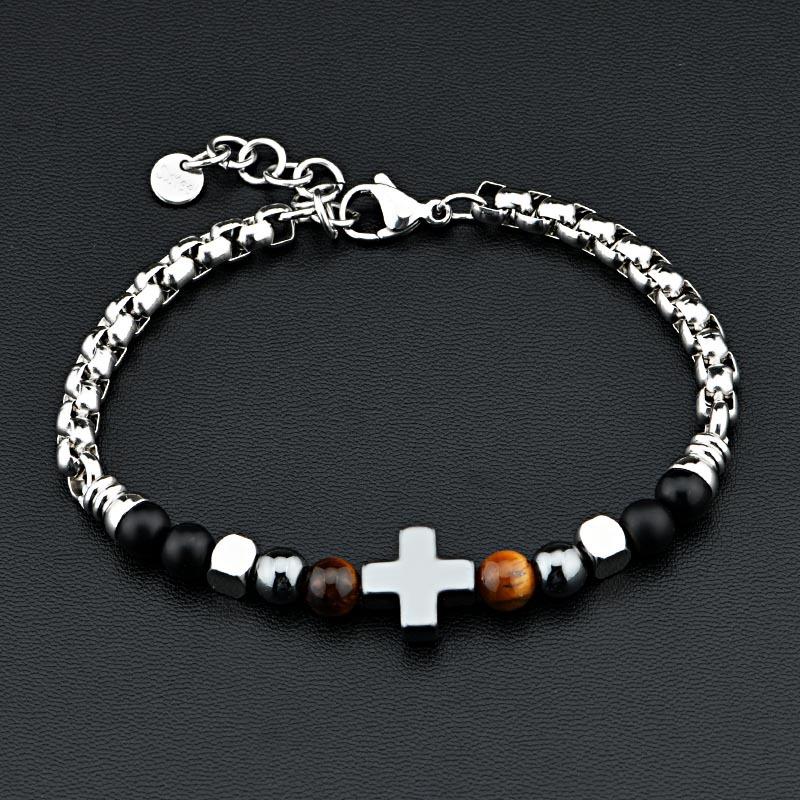 19-21CM Trendy Mens Stainless Steel Bracelet Natural Stone Beads Tiger eye Punk Link Keel Chain Pulseras de hombre Gift For Him
19-21CM Trendy Mens Stainless Steel Bracelet Natural Stone Beads Tiger eye Punk Link Keel Chain Pulseras de hombre Gift For Him