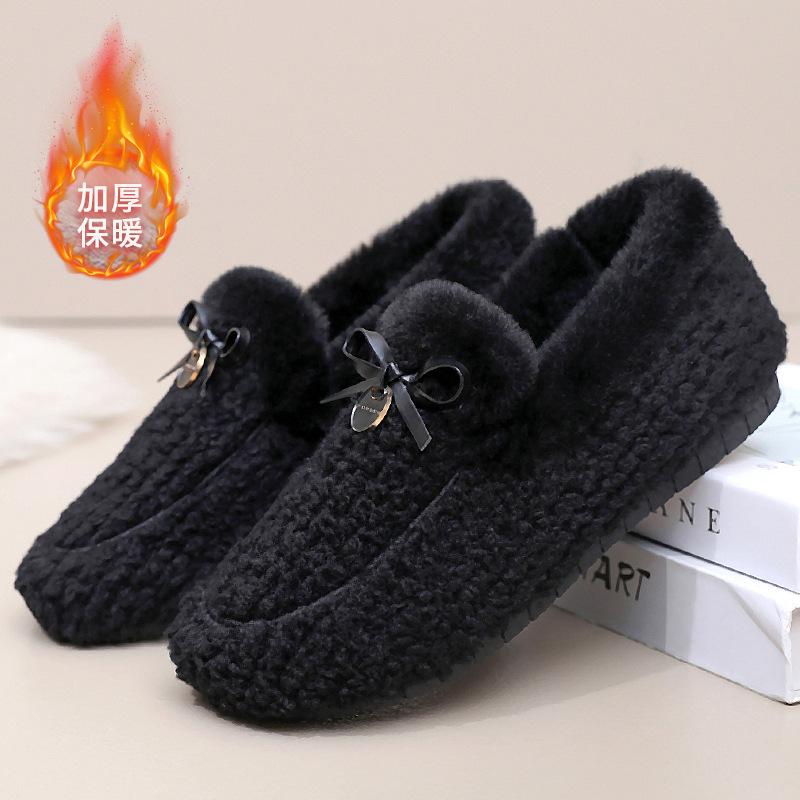 Хлопковая обувь, Зима, с плюшевой подкладкой, для ношения на улице, Универсальная, Удар одной ногой, Волосатая обувь, Нескользящая, Мягкая подошва, Повседневная обувь 35 чёрный
Хлопковая обувь, Зима, с плюшевой подкладкой, для ношения на улице, Универсальная, Удар одной ногой, Волосатая обувь, Нескользящая, Мягкая подошва, Повседневная обувь 35 чёрный