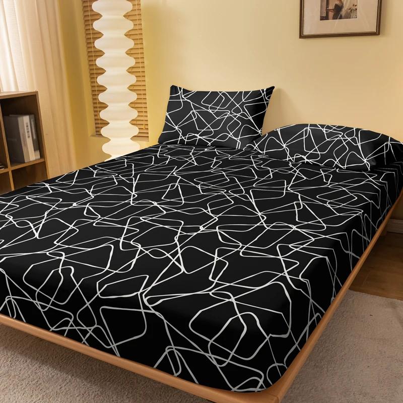 1 Simple Modern Geometric Trapezoid Printed Matte Bed Sheet, Bedroom Printed Bed Cover, Bedding (Excluding Pillowcases) 71x132cm
1 Simple Modern Geometric Trapezoid Printed Matte Bed Sheet, Bedroom Printed Bed Cover, Bedding (Excluding Pillowcases) 71x132cm