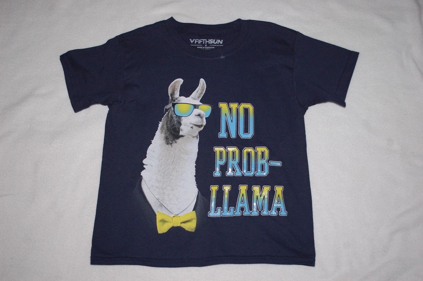 Boys S/S Tee Shirt NO PROB-LLAMA Navy Blue HUMOR Size XS 4-5 S 6-7 M 8 XL 14-16 130
Boys S/S Tee Shirt NO PROB-LLAMA Navy Blue HUMOR Size XS 4-5 S 6-7 M 8 XL 14-16 130