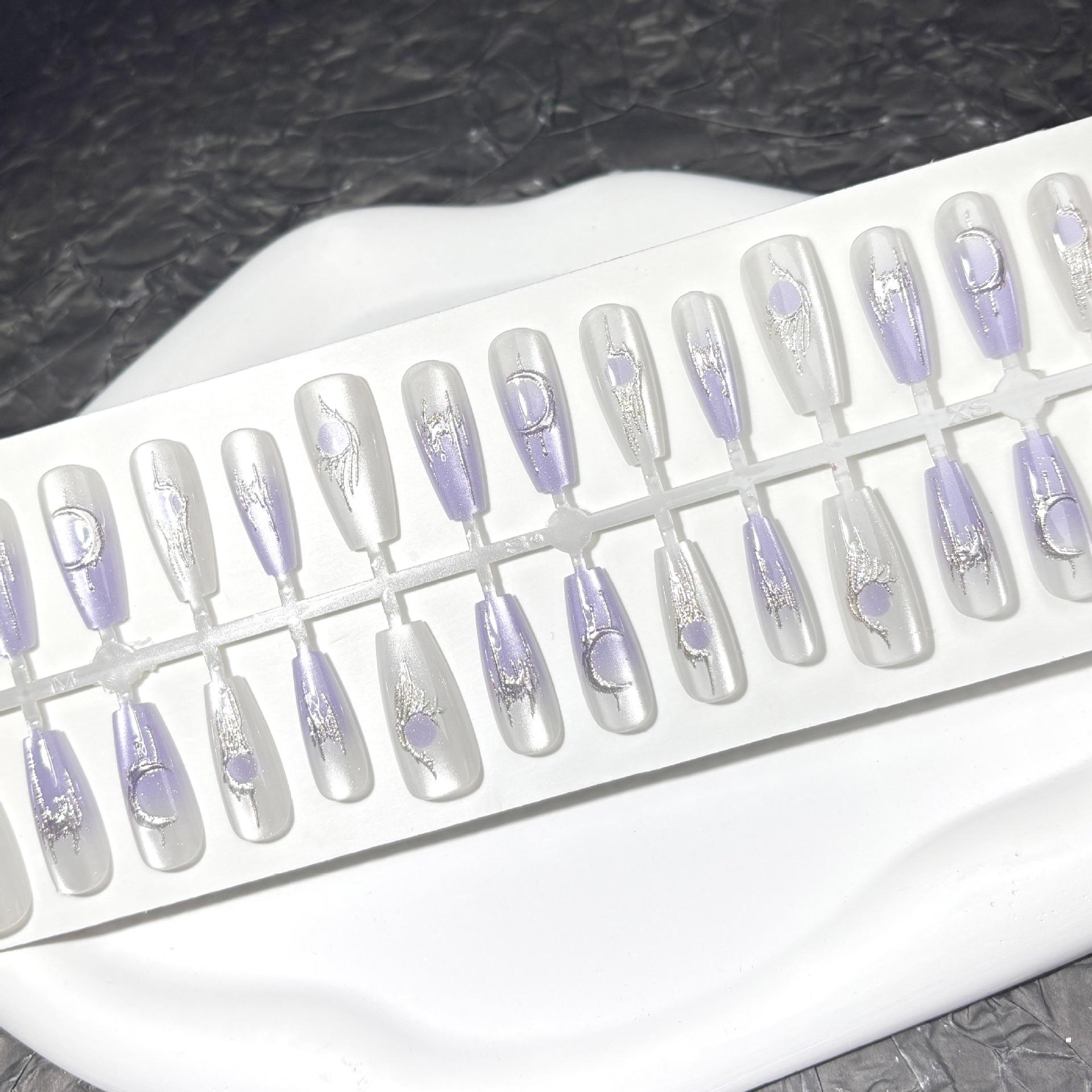 Purple Cat Eye Romantic Long-Wear Gilded Nail Art Patches
Purple Cat Eye Romantic Long-Wear Gilded Nail Art Patches