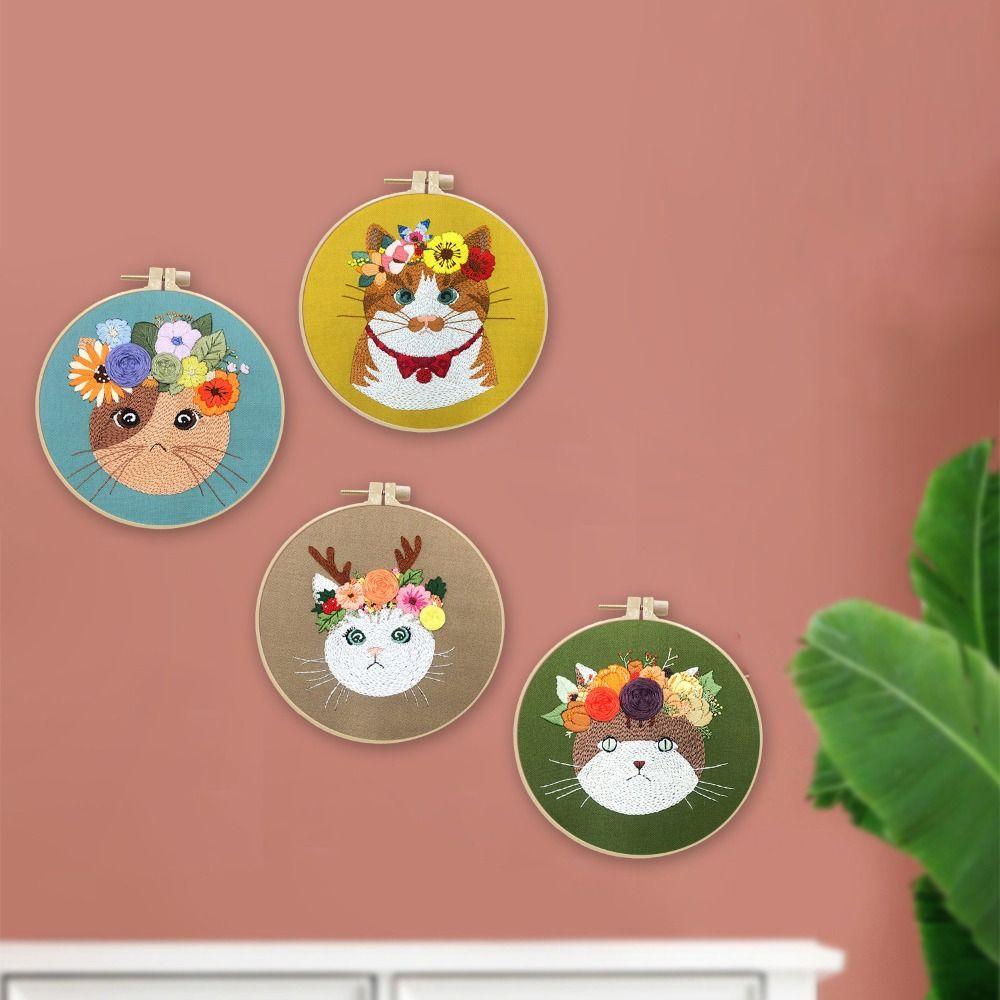 Cute Cat Landscape Stitching Kits DIY Cross Stitch Set Cat Punch Needle Set Children s Gift жовтий
Cute Cat Landscape Stitching Kits DIY Cross Stitch Set Cat Punch Needle Set Children s Gift жовтий