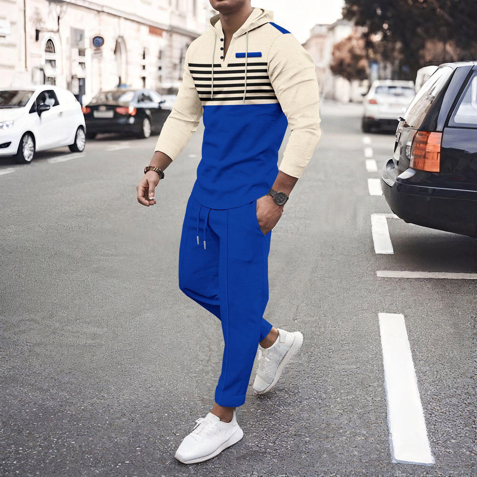 Men s Casual Long Sleeve Pants Suit Outdoor Sports Hooded Striped Long Sleeve Pants Suit XXXL
Men s Casual Long Sleeve Pants Suit Outdoor Sports Hooded Striped Long Sleeve Pants Suit XXXL